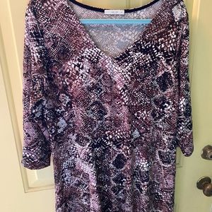 Maroon snake print dress by Le Lis size 1X